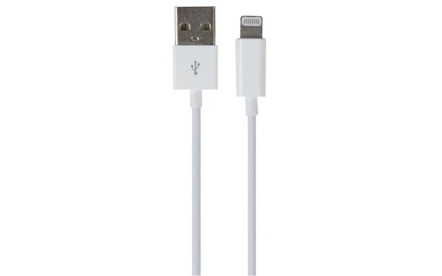 CABLE LIGHTNING (8 CLAVIJAS, MACHO) A USB A -  COLOR BLANCO - 1m