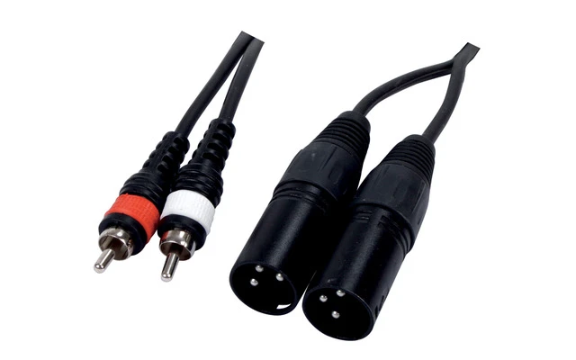 Cable para instrumentos HQ 2 RCA Macho L/R > 2 XLR/M 3P. 1.50 M