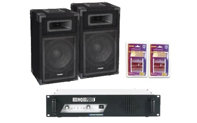 Pack: Etapa VPA2100 + Pareja altavoces Star10b + Cable 10m Rojo Negro X2