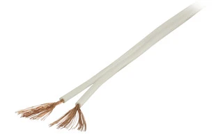 Cable para altavoz 2x 0.50 mm² 100 m en color blanco