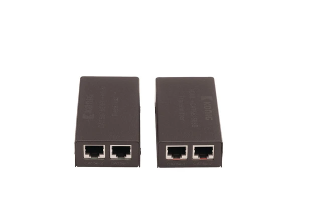 Extensor HDMI de emisor HDMI a receptor HDMI con 2x cables CAT5e/6 de 30 m en gris oscuro