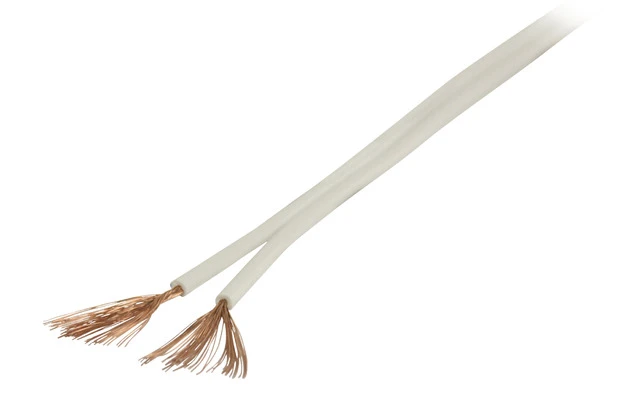 Cable para altavoz 2x 0.50 mm² 100 m en color blanco