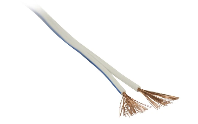 Cable para altavoz 2x 0.50 mm² 100 m en color blanco