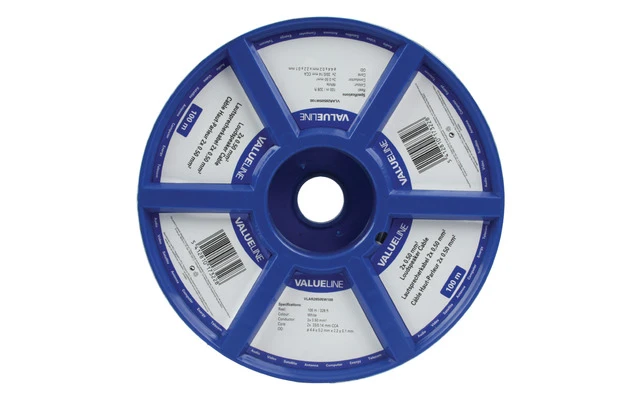 Cable para altavoz 2x 0.50 mm² 100 m en color blanco