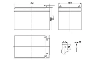 BATERÍA DE PLOMO-ÁCIDO 12V-12Ah