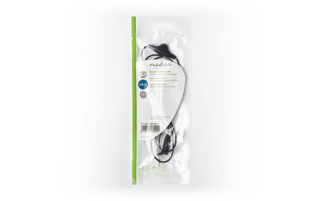 Cable de Audio Estéreo con Control de Volumen - Macho de 3,5 mm - Hembra de 3,5 mm - 1,0 m - Neg