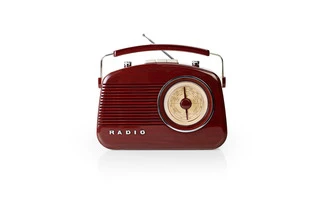 Radio FM - 4,5 W - Asa de Transporte - Marrón - Nedis RDFM5000BN