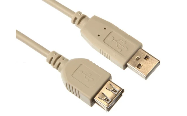 CONECTOR USB 2.0 TIPO A MACHO A CONECTOR USB 2.0 TIPO A HEMBRA / BÁSICO / 1.8m