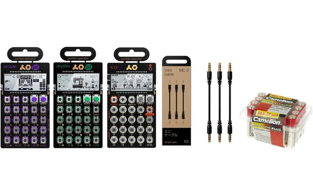 Pocket Operator PO-12 Rythm + PO-14 Sub + PO-137 Rick & Morty + 3x Fundas + Sync Mnini Jack + 24