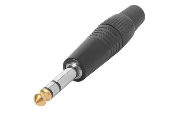 Conector Jack Macho de 6.35 mm - estéreo - color negro