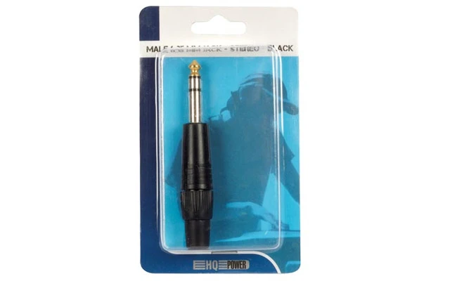 Conector Jack Macho de 6.35 mm - estéreo - color negro