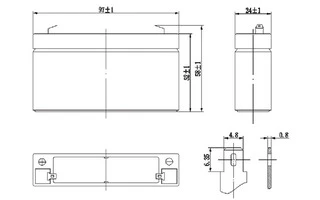 BATERÍA DE PLOMO-ÁCIDO 6V-1.3Ah