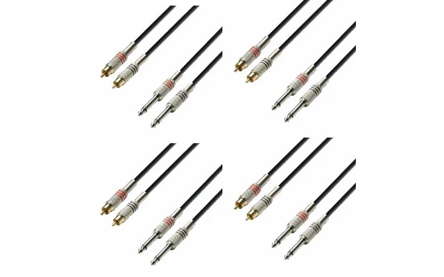 Pack: Cable Rca-Jack 1m (x4) 