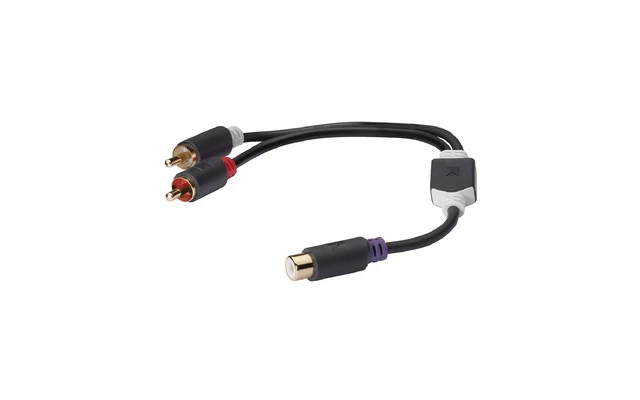 Imagenes de Cable adaptador para subwoofer de 2x RCA macho a RCA hembra, 0,20 m en gris - König KNA24020E02