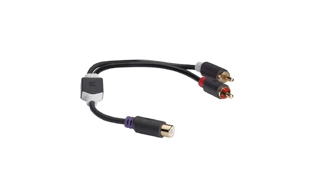 Imagenes de Cable adaptador para subwoofer de 2x RCA macho a RCA hembra, 0,20 m en gris - König KNA24020E02