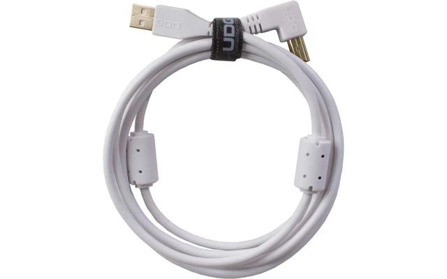 UDG Ultimate Cable USB 2.0 A-B - Blanco - Acodado 2 metros