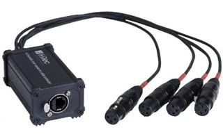 Adaptador DMX a RJ45 - 4 x XLR Hembra 3 Pins - 50 cms