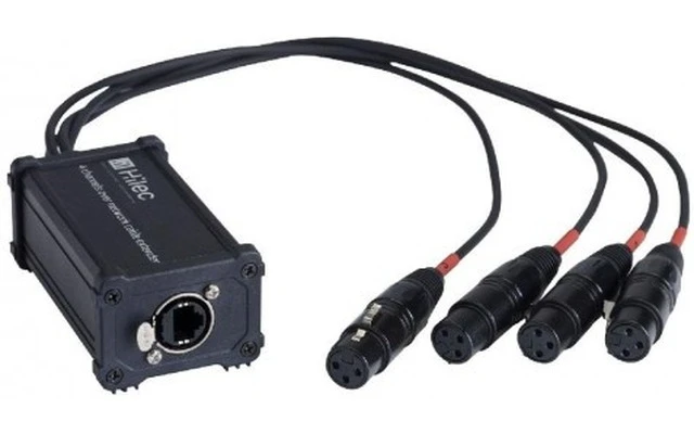 Adaptador DMX a RJ45 - 4 x XLR Hembra 3 Pins - 50 cms