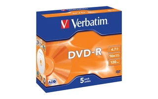 DVD-R 4.7 GB  16x Matt Silver 5 uds en estuche individual