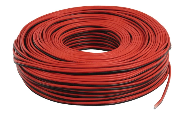 Cable para altavoz Negro/Rojo, 2x1.00mm2