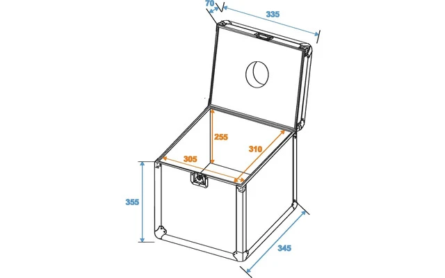 Roadinger Flightcase Bola de espejos 30cm