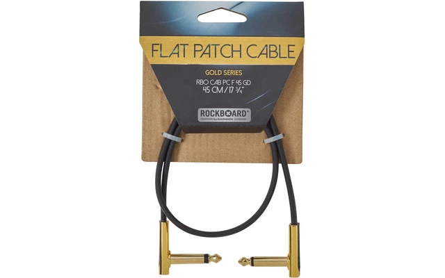 RockBoard Flat Patch Cable Gold 45 Cm