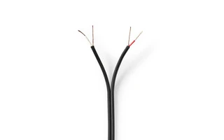 Cable de Audio Estéreo - 2x 0,12 mm2 - 100 m - Brida - Negro/ - Nedis CAGW2200BK1000