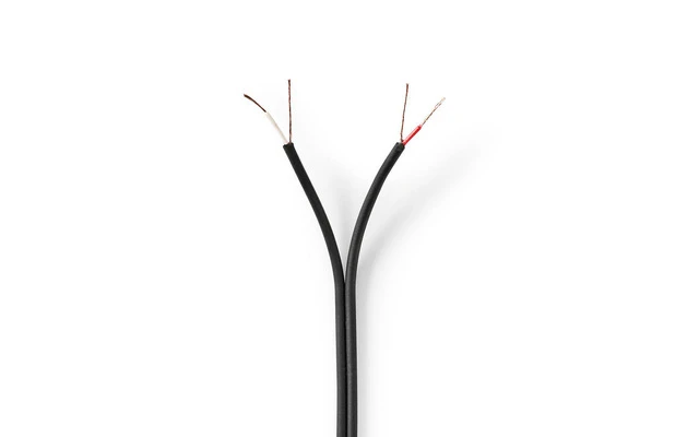 Cable de Audio Estéreo - 2x 0,12 mm2 - 100 m - Brida - Negro/ - Nedis CAGW2200BK1000