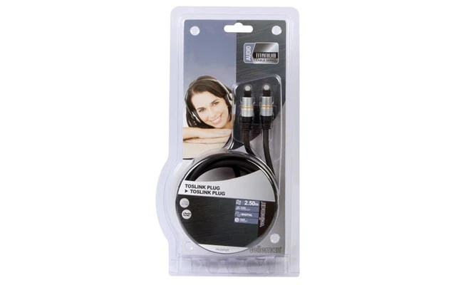 CONECTOR TOSLINK MACHO A CONECTOR TOSLINK MACHO / PROFESIONAL / 2.50m