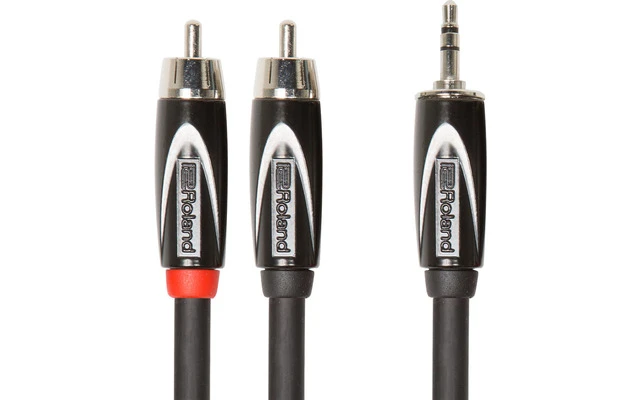 Roland RCC5352R Cable serie Black doble rca a minijack estéreo 1.5 m