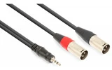 Vonyx Cable 2x XLR Macho - 3.5mm Stereo 1.5m
