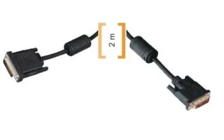 Conector : DVI macho 19 pin a P&D macho 31 pin - 2 Metros