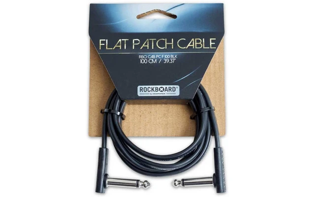 RockBoard Flat Patch Cable Black 100 Cm