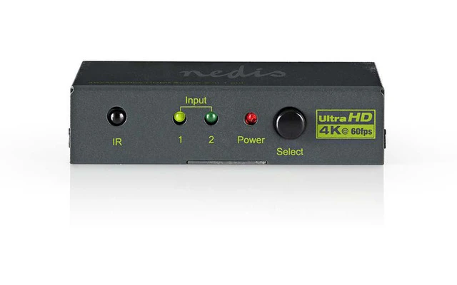 Conmutador HDMI™ - 2 puertos - 2 entradas HDMI™ - 1 salida HDMI™ - 4K2K a 60fps/HDCP 2.2 - Nedis