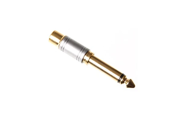 Conector RCA Hembra a conector mono macho de 6.35mm / profesional
