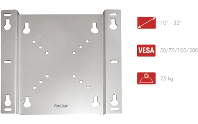 Soporte de pared para pantallas planas TFT-LCD de 10” a 32” (seg