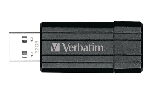 Verbatim 49064 - Lápiz de memoria USB 2.0 de 32 GB PinStripe negro
