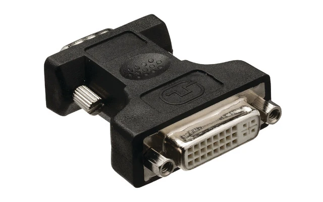 Adaptador DVI, VGA macho - DVI-I 24 + 5-pines hembra negro