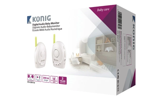 Monitor para bebés con audio digital de 2,4 GHz - König KN-BM10