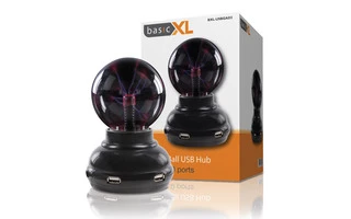 Esfera de plasma con concentrador de USB de 4 puertos