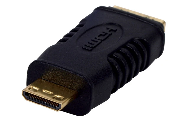 ADAPTADOR HDMI A MINI HDMI BAÑADO EN ORO