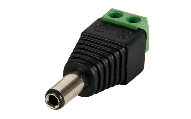 CONECTOR DC 5.5 x 2.5mm MACHO A CONEXIÓN POR TORNILLO (5 uds.)