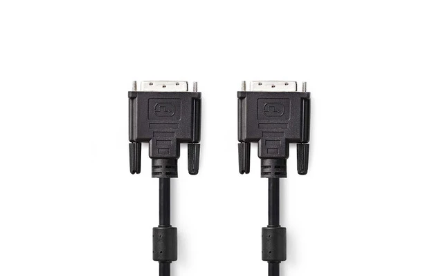 Cable DVI - DVI-D Macho de 24+1 Pines - DVI-D Macho de 24+1 Pines - 3,0 m - Negro - Nedis CCGP32