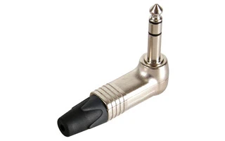 Neutrik NP3RCS Jack, 3 polos macho, 6.3mm, acodado, niquelado