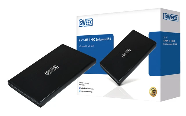 Hard Disk Enclosure 2.5 " SATA USB 2.0 Black - Sweex ST041