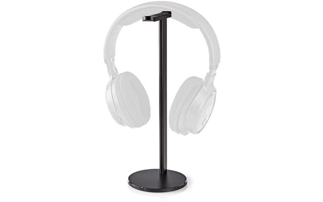 Soporte de Auriculares - Diseño de Aluminio - Cinta Antideslizante - 98 x 276 mm - Plata
