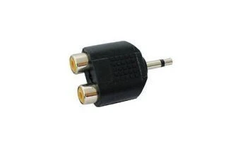 Doble conector RCA Hembra a Jack Macho mono 3.5mm