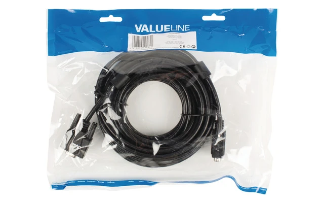 Cable de Extensión VGA Macho - VGA Hembra 10.0 m Negro