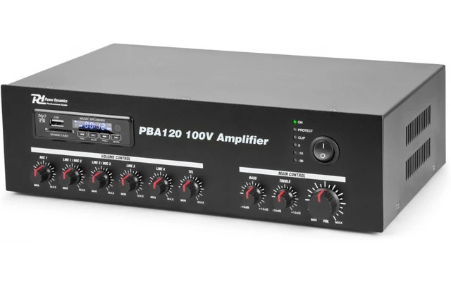 Power Dynamics PBA120 Amplificador linea 100V 120W