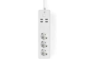 Regleta SmartLife - Wi-Fi - 3 x Schuko (CEE 7/3) / 4 x USB - 16 A - 3680 W